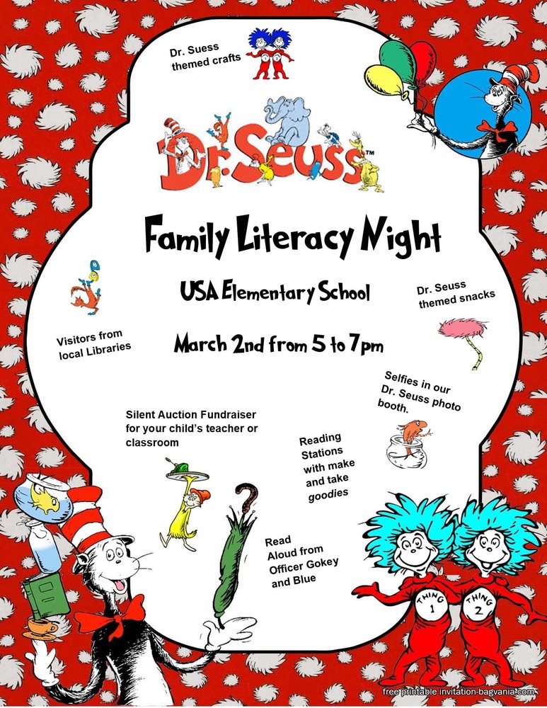 Family Literacy Night poster