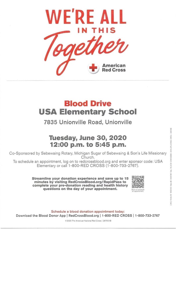 Blood Drive @ USA Elementary School